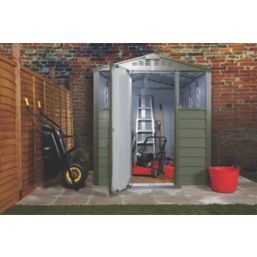 Trimetals Titan 660 6' 6" x 6' 6" (Nominal) Apex Metal Shed Green