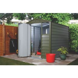 Trimetals Titan 660 6' 6" x 6' 6" (Nominal) Apex Metal Shed Green