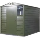 Trimetals Titan 660 6' 6" x 6' 6" (Nominal) Apex Metal Shed Green