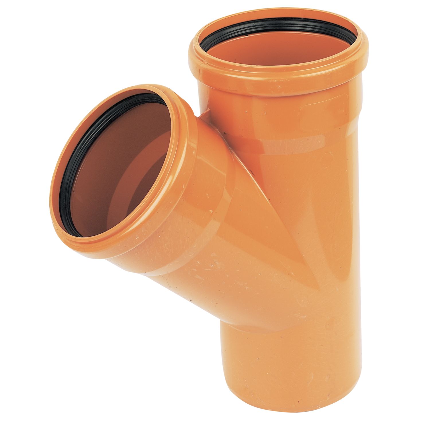 FloPlast Push-Fit 45° Double Socket Equal Junction 110mm (22348)