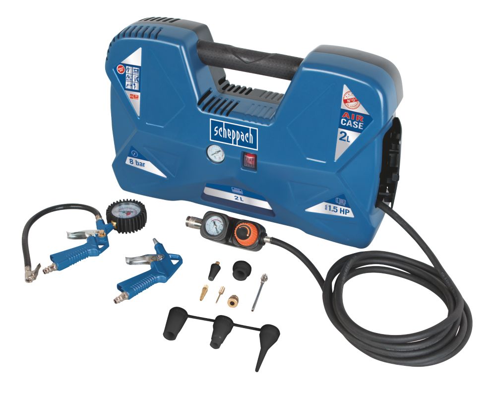 Scheppach 2Ltr Electric Portable Air Compressor 230V Screwfix