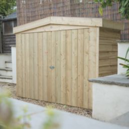 Forest  6' x 2' 6" (Nominal) Apex Overlap Timber Garden Storage Box