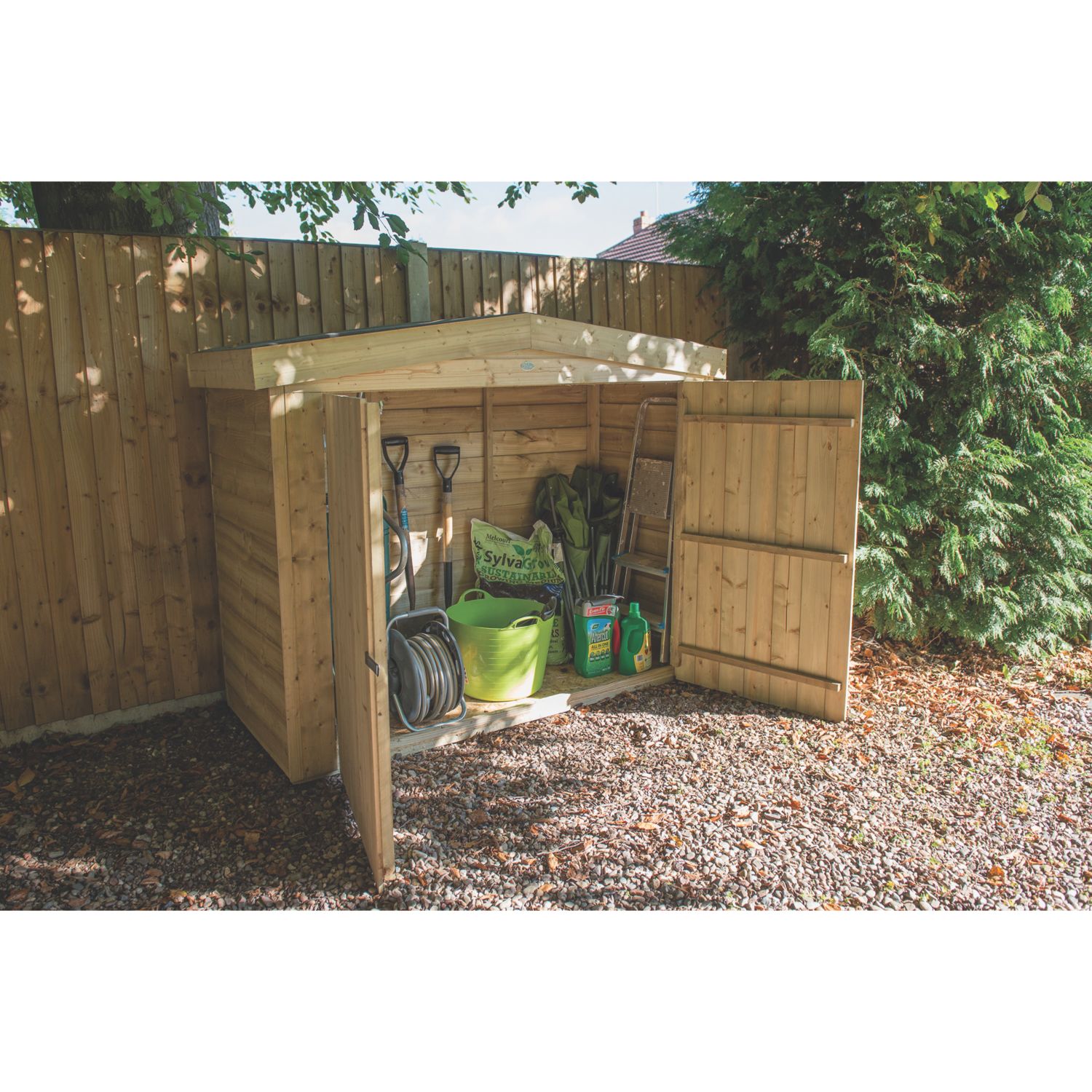 Forest 6' x 2' 6" (Nominal) Apex Overlap Timber Storage Box (2235X)
