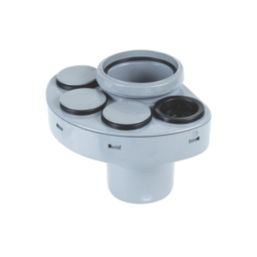 FloPlast  Push-Fit 4-Boss Single Socket Waste Manifold Grey 110mm