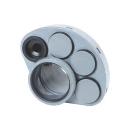 FloPlast  Push-Fit 4-Boss Single Socket Waste Manifold Grey 110mm