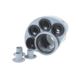FloPlast  Push-Fit 4-Boss Single Socket Waste Manifold Grey 110mm