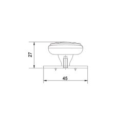 Essentials Pindur Square Cabinet Knob Antique Pewter 45mm 2 Pieces