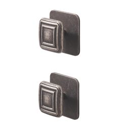 Essentials Pindur Square Cabinet Knob Antique Pewter 45mm 2 Pieces