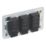 LAP  3-Gang 2-Way LED Dimmer Switch  Brushed Steel with Colour-Matched Inserts