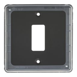 Knightsbridge  1-Module Grid Faceplate Matt Black