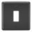 Knightsbridge  1-Module Grid Faceplate Matt Black