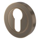 Smith & Locke Lormel Euro Escutcheon (Pair) Antique Brass 50mm