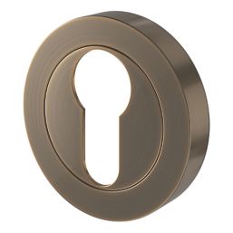 Smith & Locke Lormel Euro Escutcheon (Pair) Antique Brass 50mm