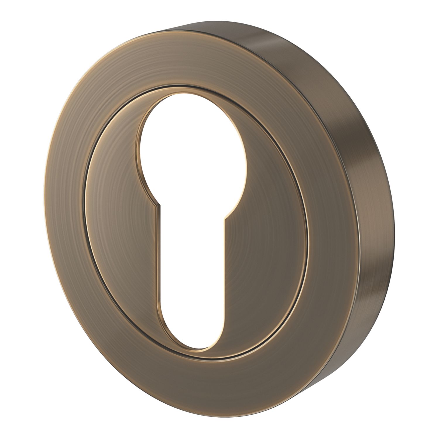 Smith & Locke Lormel Euro Escutcheon (Pair) Antique Brass 50mm (223FK)