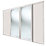 Spacepro Shaker 4-Door Sliding Wardrobe Door Kit Cashmere Frame Cashmere / Mirror Panel 2290mm x 2260mm