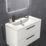 Ideal Standard i.life B Wall Hung Vanity Unit with Black Handles & Basin Matt White 1000mm x 505mm x 630mm