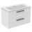 Ideal Standard i.life B Wall Hung Vanity Unit with Black Handles & Basin Matt White 1000mm x 505mm x 630mm