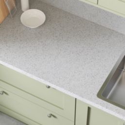 Wilsonart Matt Grey Quartz Effect Laminate Upstand 3000mm x 100mm x 20mm
