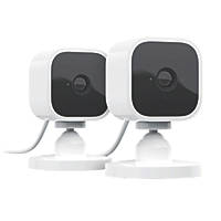 Blink Mini Mains-Powered White Wireless 1080p Indoor Square Smart Camera 2 Pack