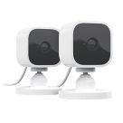 Blink Mini Mains-Powered White Wireless 1080p Indoor Square Smart Cameras 2 Pack