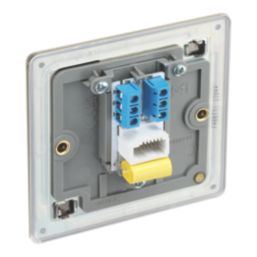 LAP  1-Gang Master Telephone Socket Antique Brass with Colour-Matched Inserts