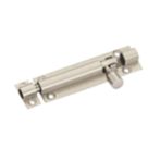 Smith & Locke Straight Barrel Door Bolt Satin Nickel 100mm