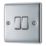 British General Nexus Metal 20A 16AX 2-Gang 2-Way Light Switch  Polished Chrome