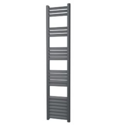 Towelrads 1400mm x 300mm 1282BTU Black Flat Designer Towel Radiator