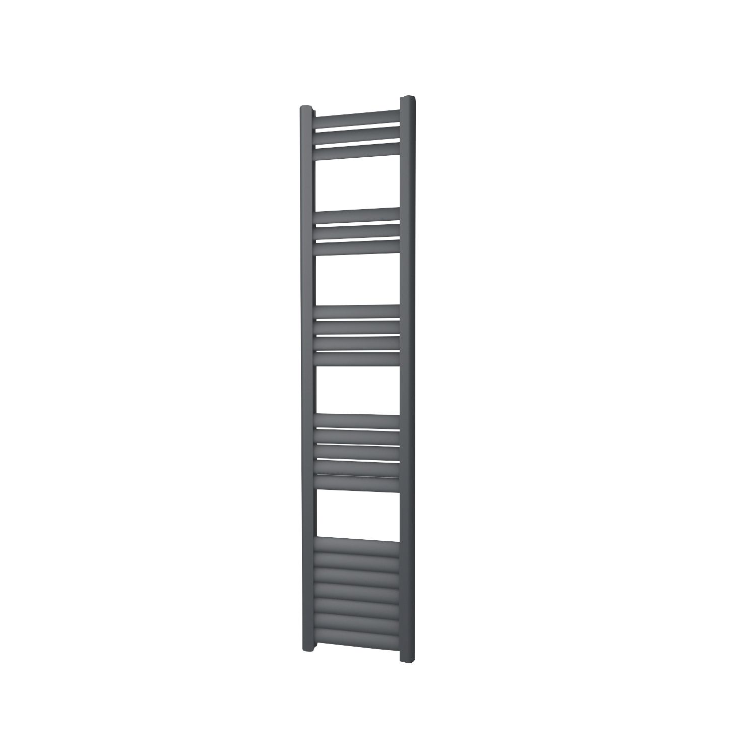 Towelrads 1400mm x 300mm 1282BTU Black Flat Designer Towel Radiator (223RY)