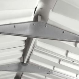 Shire Tuscany Evo 240 6' 6" x 8' (Nominal) Apex Plastic Tool Store Ivory/Brown