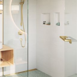 Hansgrohe AddStoris Bar Shower Door Handle Polished Gold Optic 350mm Single