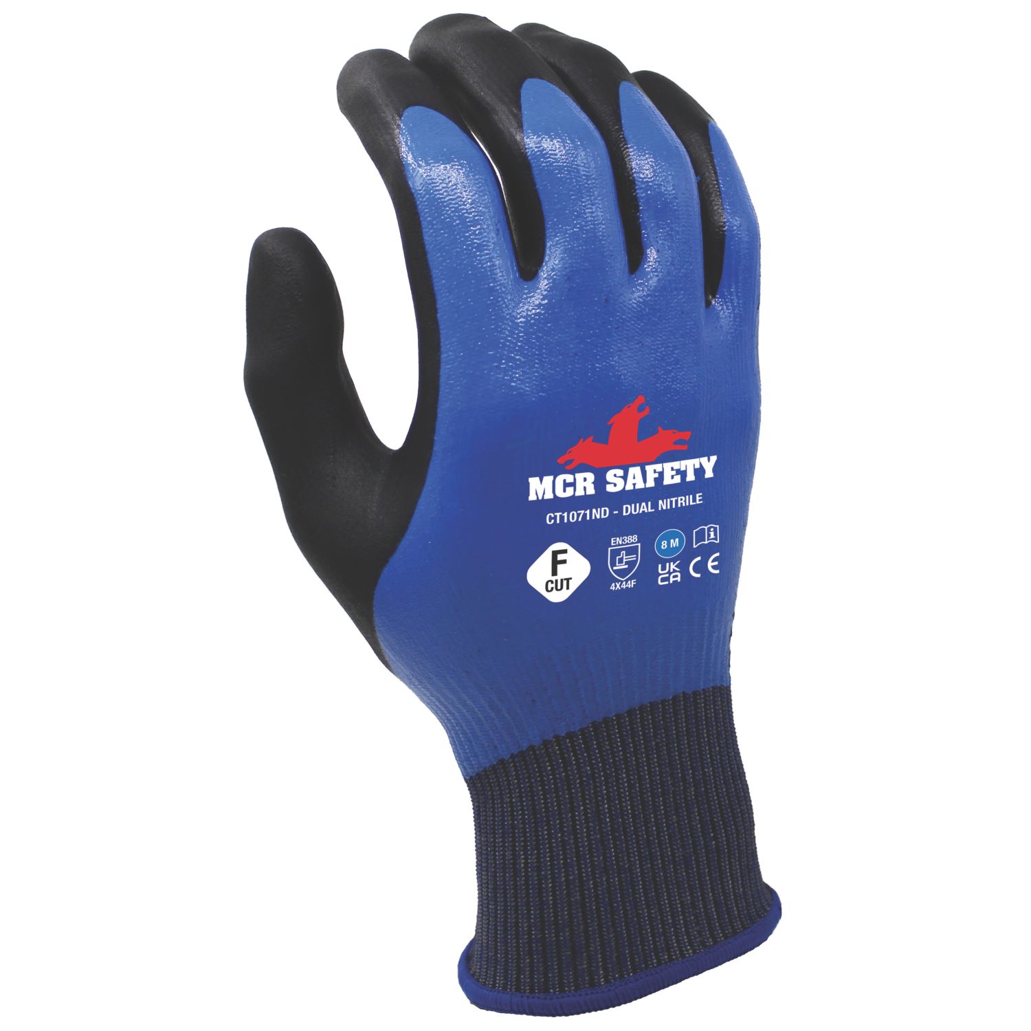 MCR Safety Graphene Fibre Cut-Resistant Gloves Blue/Black Medium (223YM)