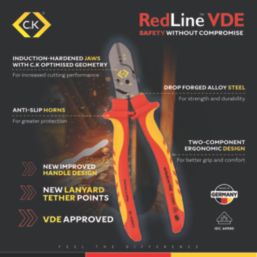 C.K RedLine VDE Bent Snipe Nose Pliers 8.4" (215mm)