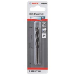 Bosch PointTeQ Straight Shank Metal Drill Bit 4mm x 75mm 2 Pack