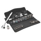 Wera 8100 SC 10 Zyklop 1/2" Drive Ratchet & Socket Set 28 Pcs