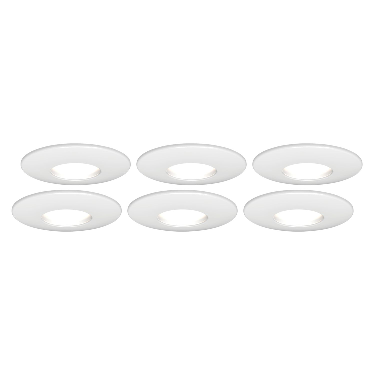 4lite Fixed Fire Rated LED Smart Downlights White 5W 440lm 6 Pack (224GR)