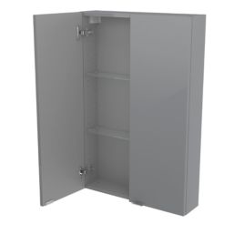Imandra Bathroom Cabinet Grey Gloss 600mm x 150mm x 900mm - Screwfix