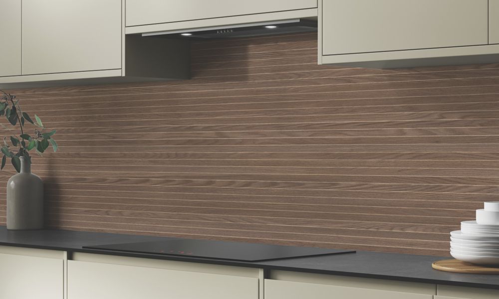 Wilsonart  Fluted Oak High-Rise Splashback 3050mm x 750mm x 4mm