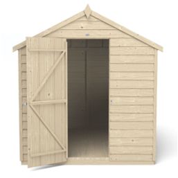 Forest  6' x 8' (Nominal) Apex Overlap Timber Shed with Base & Assembly