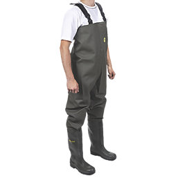Amblers Tyne   Safety Chest Waders Green One Size Size 8