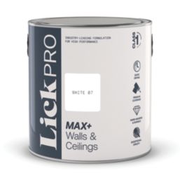 LickPro Max+ 2.5Ltr White 07 Matt Emulsion  Paint