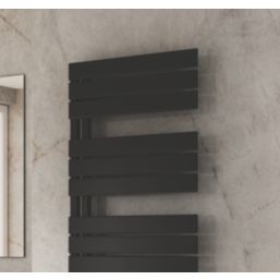 Reina 823mm x 550mm 1356BTU Black Flat Designer Towel Radiator