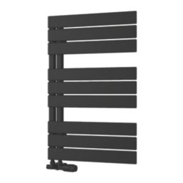 Reina 823mm x 550mm 1356BTU Black Flat Designer Towel Radiator