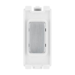 British General Nexus Metal Grid 1-Module Grid Blanking Plate Brushed Steel