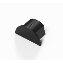 D-Line Black Mini Trunking End Caps 30mm x 15mm 2 Pack
