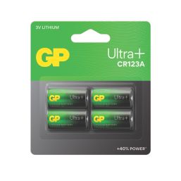 GP Batteries Pro CR123 3V Lithium Batteries 4 Pack