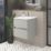 Newland  Double Drawer Wall-Mounted Vanity Unit with Basin Matt Pearl Grey 600mm x 450mm x 540mm