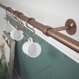 Rothley  8-Hook Utensil Rail Kit Antique Copper 600mm