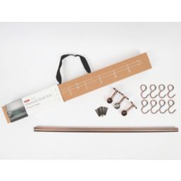 Rothley  8-Hook Utensil Rail Kit Antique Copper 600mm