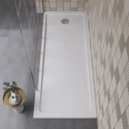 ETAL Pearlstone Matrix Rectangular Bath Replacement Shower Tray White 1700mm x 700mm x 40mm